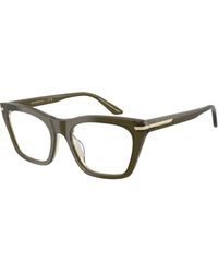 Emporio Armani - Ea3283Bu 6378 Optical Frames Acetate Transparent Cat Eye Normal - Lyst