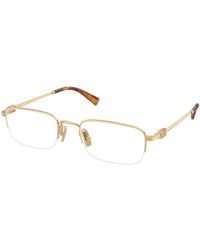 Miu Miu - Mu 52Wv 5Ak1O1 Optical Frames Metal Transparent Squared Normal - Lyst