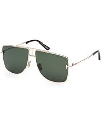 Tom Ford - Ft1307 Eliott-02 28N Sunglasses Metal Squared Normal - Lyst