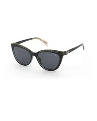 Blumarine - Sbm900 0Alf Sunglasses Acetate Smoke Butterfly Normal - Lyst