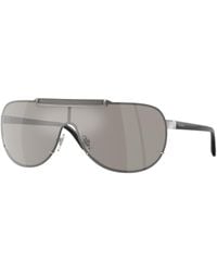 Versace - Ve2140 10006G Sunglasses Metal Pilot Mirrored Mirror - Lyst