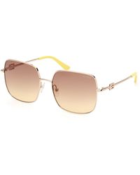 Guess - Gu7906-H 32F Sunglasses Metal Squared Normal Shaded - Lyst