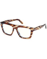 Tom Ford - Ft6059-B 055 Optical Frames Acetate Squared Normal - Lyst