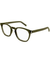 Saint Laurent - Sl 28 Opt 006 Optical Frames Acetate Transparent Round - Lyst