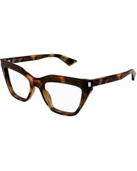 Saint Laurent - Sl 760 003 Optical Frames Acetate Transparent Cat Eye "Antiriflesso" - Lyst