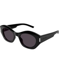 Saint Laurent - Sl 639 001 Sunglasses Acetate Geometric - Lyst