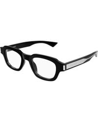Saint Laurent - Sl 791 Opt 001 Optical Frames Acetate Transparent Squared - Lyst