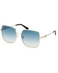 Guess - Gu7906-H 32P Sunglasses Metal Squared Normal Shaded - Lyst