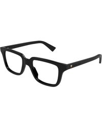 Bottega Veneta - Bv1365O 001 Optical Frames Acetate Transparent Squared - Lyst