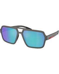 Prada Linea Rossa - Ps A06S 16X08R Sunglasses Injected Pilot Mirror - Lyst