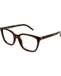 Saint Laurent - Sl M129 002 Optical Frames Acetate Transparent Squared - Lyst