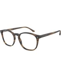 Giorgio Armani - Ar7074 5405 Striped Matte Dark Optical Frames Acetate Pantos Normal - Lyst