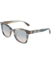 Ferragamo - Sf2108S 314 Sunglasses Acetate Squared Normal - Lyst