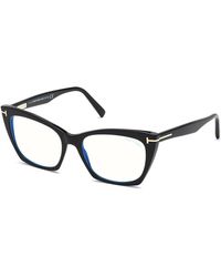 Tom Ford - Ft5709-B 001 Optical Frames Acetate Cat Eye Normal - Lyst