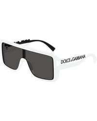 Dolce & Gabbana - Dolce Gabbana Dg6204 Oversized Mask Sunglasses - Lyst
