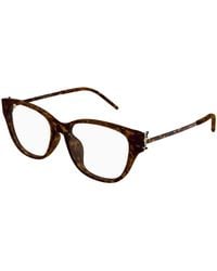 Saint Laurent - Sl M48O_C/Fn 003 Optical Frames Acetate Transparent Squared "Antiriflesso" - Lyst