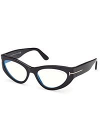 Tom Ford - Ft6134-B 001 Optical Frames Acetate Cat Eye Normal - Lyst