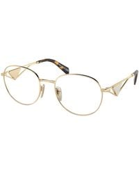 Prada - Pr A50V Zvn1O1 Optical Frames Metal Round Normal - Lyst
