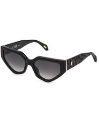 Just Cavalli - Sjc196 700 Sunglasses Acetate Smoke Geometric Normal Nuanced - Lyst