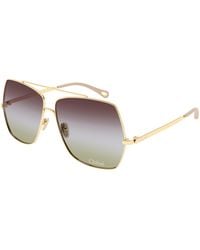 Chloé - Ch0278S 002 Sunglasses Metal Squared - Lyst