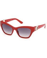 Guess - Gu00360 66B Sunglasses Injected Smoke Squared Normal - Lyst