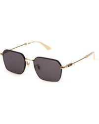 Police - Spln41 Horizon 10 302 Sunglasses Metal Smoke Geometric Normal - Lyst