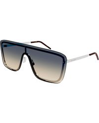 Saint Laurent - Sl 364 Mask 009 Sunglasses Metal Mask Shaded - Lyst