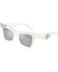Dolce & Gabbana - Dg4434 33128V Sunglasses Acetate Cat Eye Normal Mirrored - Lyst