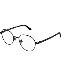 Gucci - Gg1607Ok 001 Optical Frames Titanium Transparent Round - Lyst