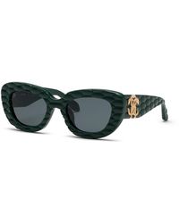 Roberto Cavalli - Src058M 0D80 Sunglasses Acetate Smoke Geometric Normal - Lyst