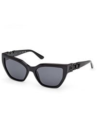 Guess - Gu00264 01D Sunglasses Injected Smoke Cat Eye Polarized - Lyst