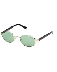 Guess - Gu00232 32N Sunglasses Metal Round Normal - Lyst