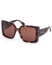 Max Mara - Mm0131 Hinge 55E Sunglasses Acetate Squared Normal - Lyst