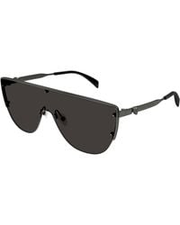 McQueen - Am0457S 001 Sunglasses Metal Mask - Lyst