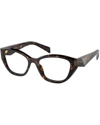 Prada - Pr 21Zv 19J1O1 Optical Frames Acetate Transparent Geometric Normal - Lyst