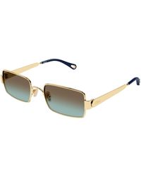 Chloé - Ch0354S 003 Sunglasses Metal Squared - Lyst