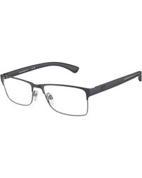 Emporio Armani - Ea1052 3155 Optical Frames Metal Squared Normal - Lyst