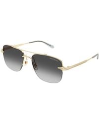 Montblanc - Mb0513S 001 Sunglasses Metal Pilot Nuanced - Lyst