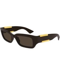 Bottega Veneta - Bv1406S 003 Sunglasses Bio-Injected Squared - Lyst