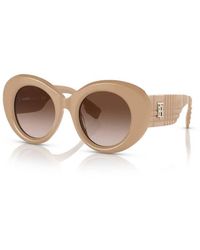Burberry - Be4370U Margot 399013 Sunglasses Plastic Round Shaded - Lyst