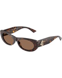 Jimmy Choo - Jc5038Bu 500273 Sunglasses Acetate Round Normal - Lyst