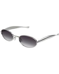 Bottega Veneta - Bv1386S 003 Sunglasses Metal Round - Lyst