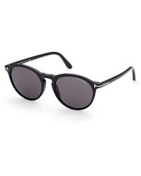 Tom Ford - Ft0904 Aurele 01A Sunglasses Acetate Smoke Round Normal - Lyst