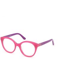 Guess - Gu50396 74 Optical Frames Acetate Round Normal - Lyst