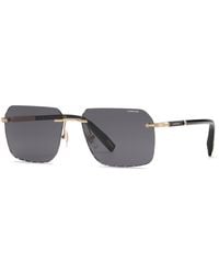 Chopard - Schl75 300F Sunglasses Metal Smoke Geometric Anti-Glare - Lyst