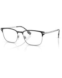 Burberry - Be1372 1005 Optical Frames Metal Transparent Squared Normal - Lyst