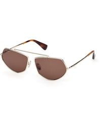 Max Mara - Mm0165 Joey 32E Sunglasses Metal Round Normal - Lyst