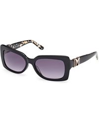 Guess - Gm00018 01B Sunglasses Acetate Smoke Squared Normal - Lyst