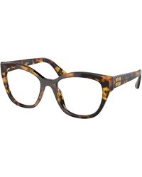 Miu Miu - Mu 05Xv Vau1O1 Optical Frames Acetate Transparent Squared Normal - Lyst