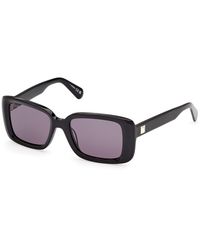 MAX&Co. - Mo0162 01A Sunglasses Smoke Squared Normal - Lyst